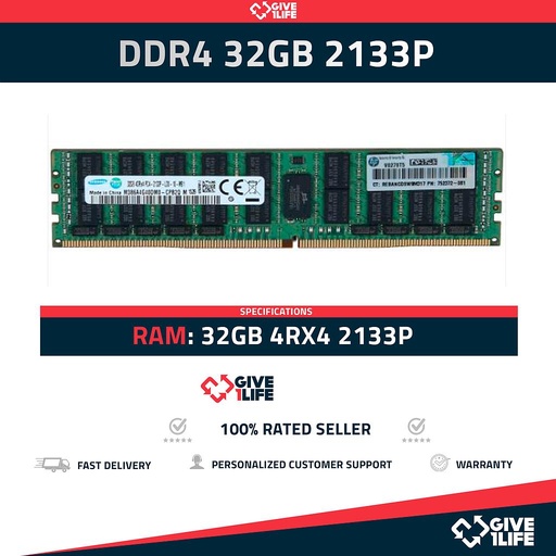 [1204] 32GB 4Rx4 PC4-2133P DDR4 RAM REGISTRADA - ESPECIAL SERVIDOR