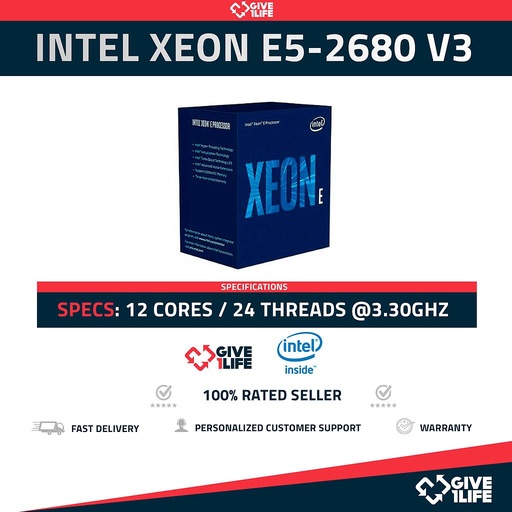 [1214] Intel Xeon E5-2680 V3 (12 Núcleos/24 Hilos) @3.30GHz Turbo Speed