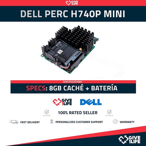 [1219] DELL PERC H740P Mini Mono 12Gb/s 8GB Caché DP/N: 05FMY4