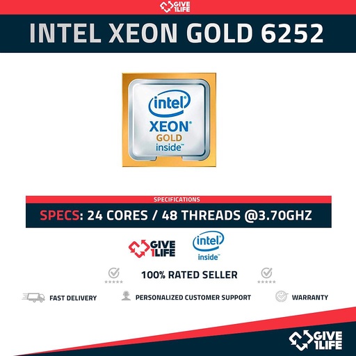 [1226] Intel Xeon GOLD 6252 (24 Núcleos / 48 Hilos) @3.7Ghz Turbo Speed