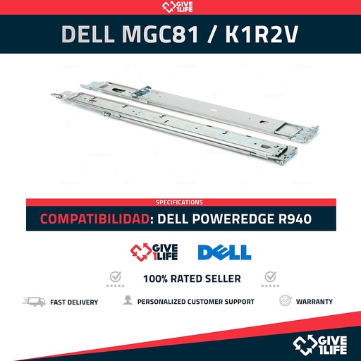 [1237] DELL POWEREDGE KIT RAIL R940 4U SLIDING PN: MGC81 / K1R2V--p