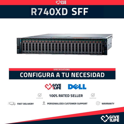 [1257] DELL PowerEdge R740XD SFF (Bahías 2.5") Configurable