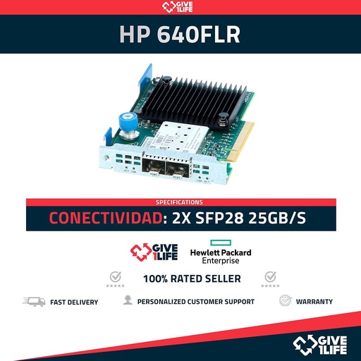 [1271] Tarjeta de Red Daughter HP 640FLR 2x SFP28 10/25GB/s