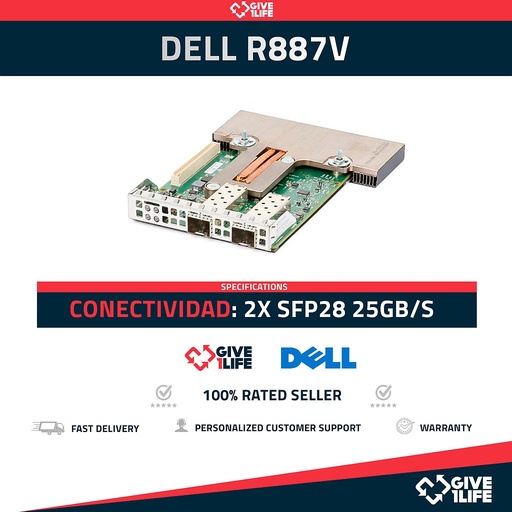 [1272] DELL Tarjeta de Red Daughter R887V SFP28 10/25GB/s