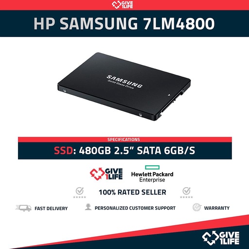 [1279] HP Samsung PM863 MZ7LM480HCHP SSD 2.5" 480GB SATA 6GB/S