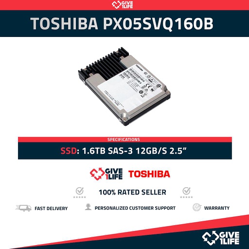 [1306] Toshiba PX05SVQ160B SSD 2.5" 1.6TB SAS-3 12GB/s