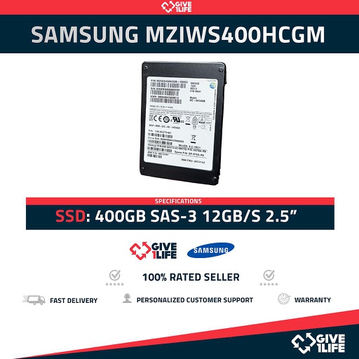 [1312] SAMSUNG MZIWS400HCGM SSD 400GB SAS-3 12GB/s
