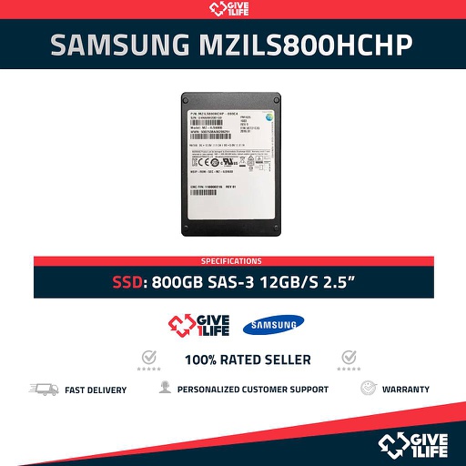 [1314] SAMSUNG MZILS800HCHP SSD 800GB SAS-3 12GB/s