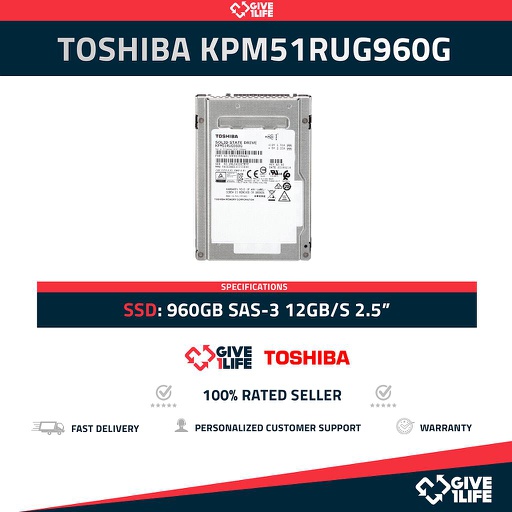 [1316] TOSHIBA KPM51RUG960G SSD 960GB SAS-3 12GB/s