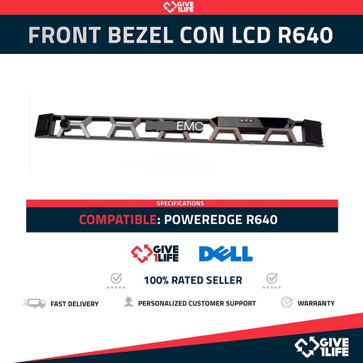 [1317] Front Bezel 1U Para DELL PowerEdge R640 con LCD