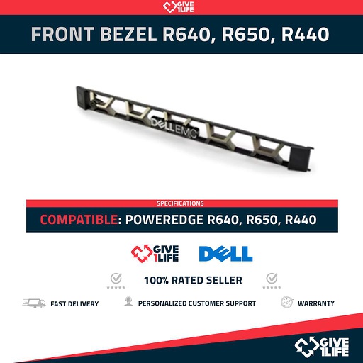 [1318] Front Bezel 1U Para DELL PowerEdge R640, R650, R440
