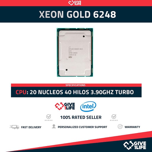 [1321] Intel Xeon GOLD 6248 (20 Núcleos / 40 Hilos) @3.90Ghz Turbo Speed
