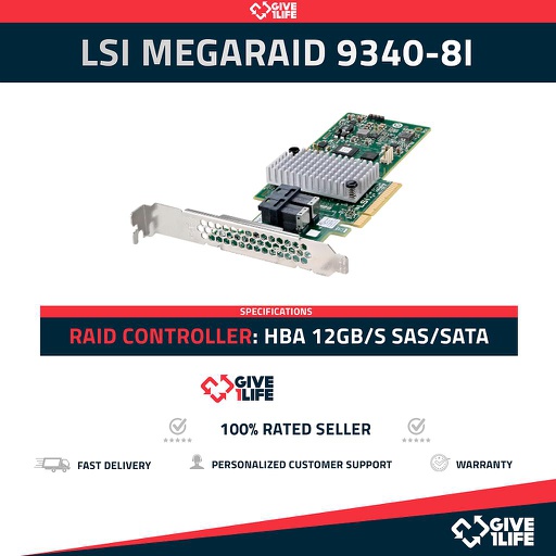 [1335] LSI MEGARAID 9340-8i PCI-e RAID Controladora HBA SAS 12GB/s