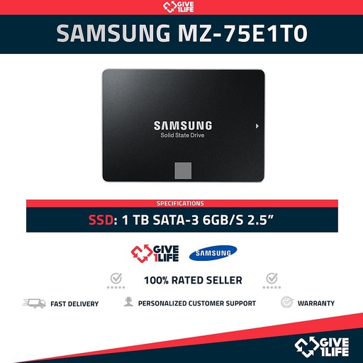 [1349] SAMSUNG MZ-75E1T0/MZ7LN1T0HMJP SSD 1TB 2.5″ SATA 6GB/S