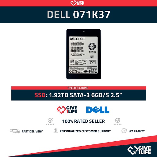 [1354] DELL Samsung MZ-7KH1T9A 071K37 SSD 1.92TB SATA 6GB/s