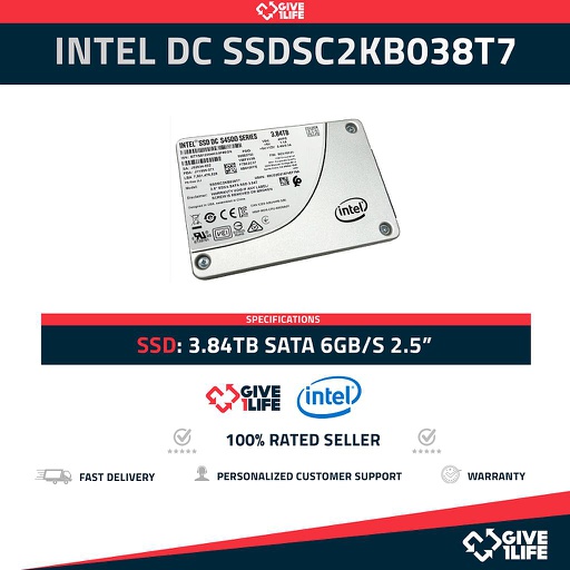 [1359] INTEL DC S4500 SERIES SSDSC2KB038T7 3.84TB SSD SATA 6GB/S 2.5"