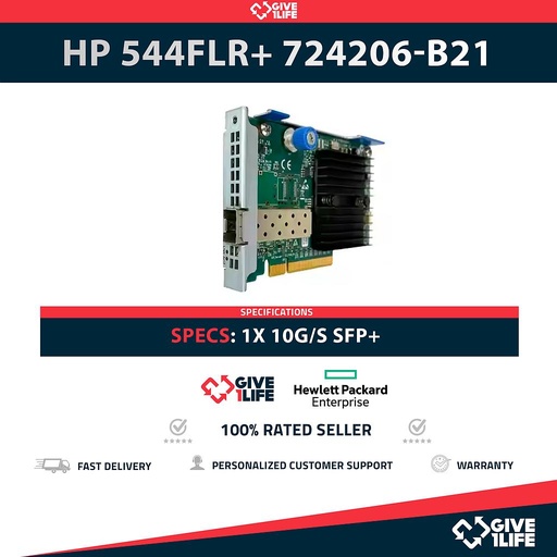 [1370] HP 544FLR+ TARJETA DE RED 1 PUERTO 10GB SFP+ PN:724206-B21