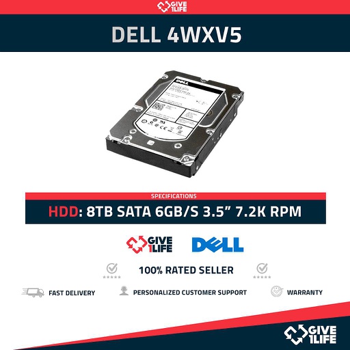 [1377] DELL 4WXV5 MG05ACA800E 8TB HDD 3.5" SATA 6GB/S 7.200 RPM