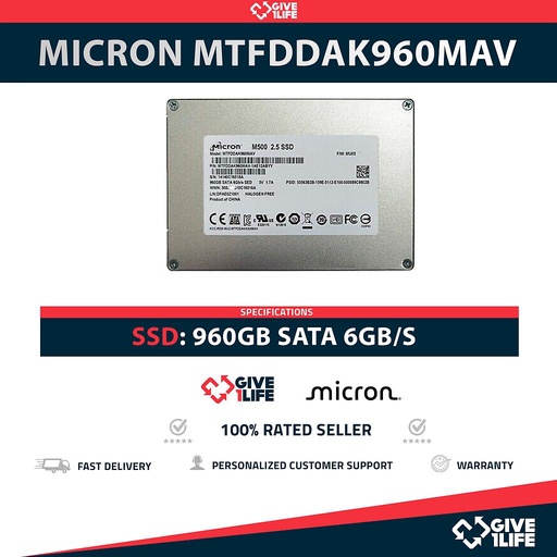 [1380] MICRON MTFDDAK960MAV SSD 960GB SATA 6GB/s