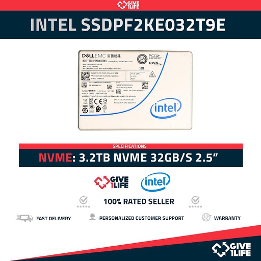 [1382] Intel SSDPF2KE032T9E NVMe SSD 3.2TB SAS 32GB/S