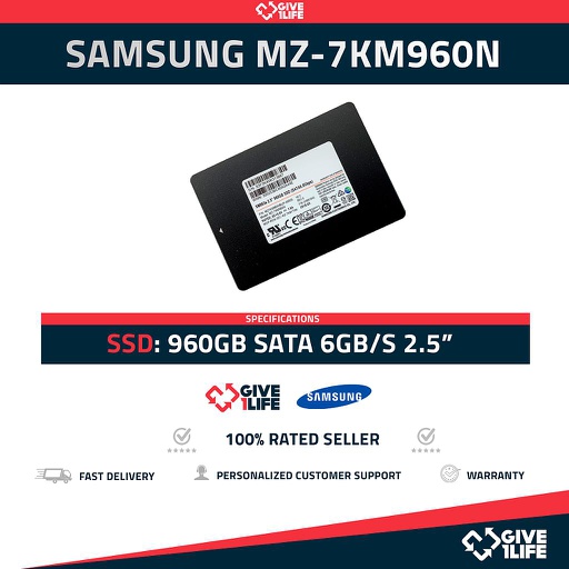 [1389] SAMSUNG MZ-7KM960N 960GB SSD SATA 6GB/S 2.5"