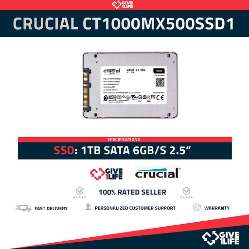 [1390] CRUCIAL CT1000MX500SSD1 1TB SSD SATA 6GB/S 2.5"