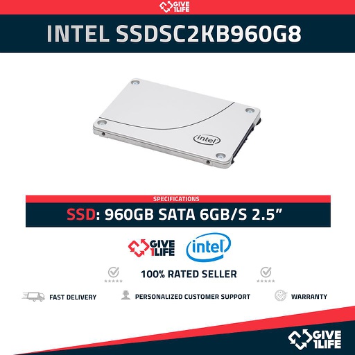 [1399] Intel DC SSDSC2KB960G8 SSD 960GB SATA 6GB/S 2.5"