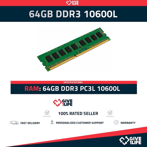 [1402] 64GB 8Rx4 PC3L-10600L DDR3 RAM REGISTRADA - ESPECIAL SERVIDOR