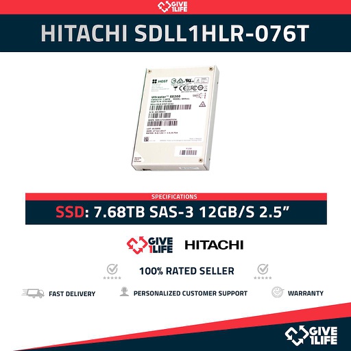 [1406] HITACHI SDLL1HLR-076T SSD 7.68TB SAS-3 12GB/s 2.5"