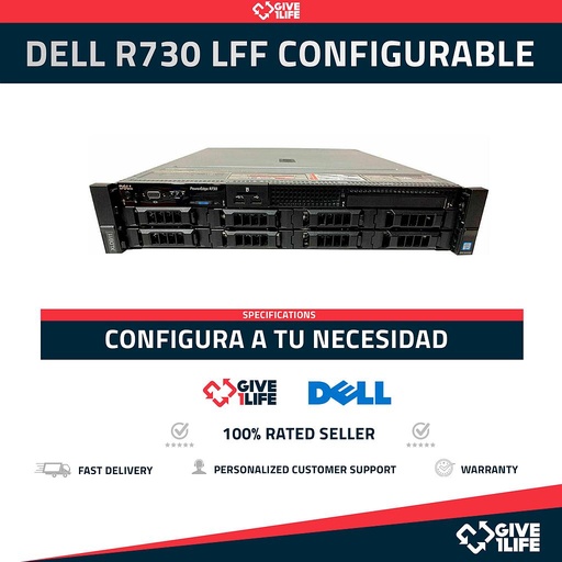 [1415] DELL PowerEdge R730 LFF 2U (3.5" Bahías) CONFIGURABLE