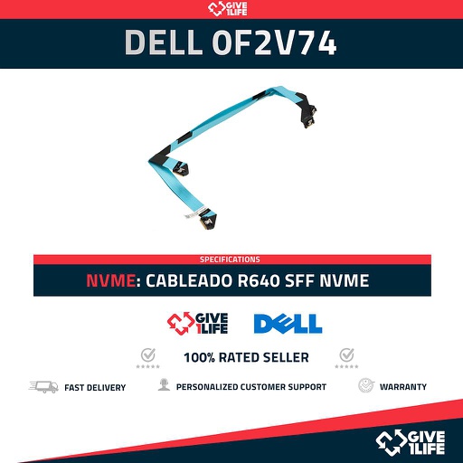 [1421] DELL 0F2V74 Cableado R640 SFF NVME ( 4x Bahias )