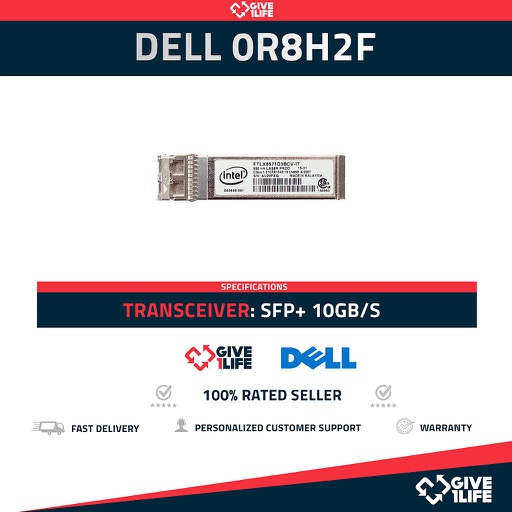 [1422] DELL FTLX8571D3BCV-IT TRANSCEIVER 10G SFP+ 850NM R8H2F