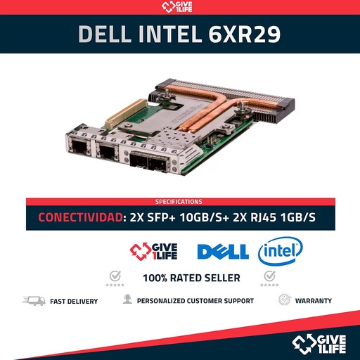 [1429] DELL INTEL 6XR29 2x RJ45 1GB/s + 2x SFP+ 10GB/s