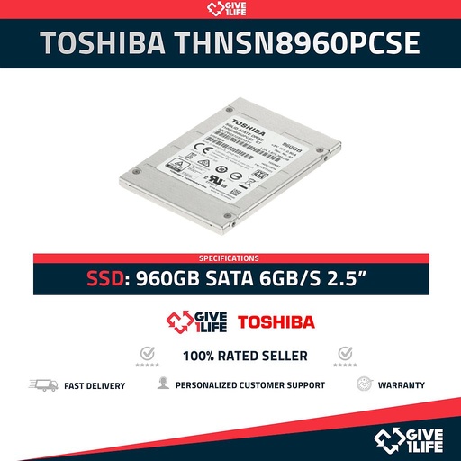 [1436] TOSHIBA THNSN8960PCSE SSD 960GB SATA-3 6GB/S 2.5"