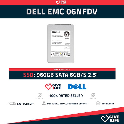 [1437] DELL EMC 06NFDV / HFS960G3H2X069N 960GB SSD SATA 6GB/S 2.5"
