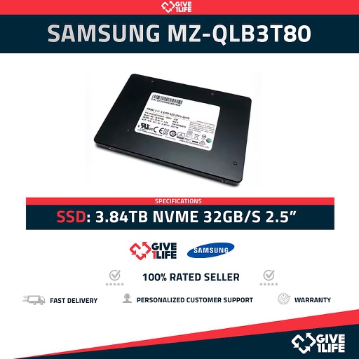 [1438] SAMSUNG MZ-QLB3T80 PM983 SSD 3.84TB 2.5″ NVME 32GB/S