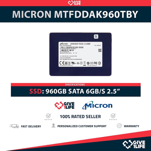 [1445] MICRON MTFDDAK960TBY SSD 2.5" 960GB SATA 6GB/S
