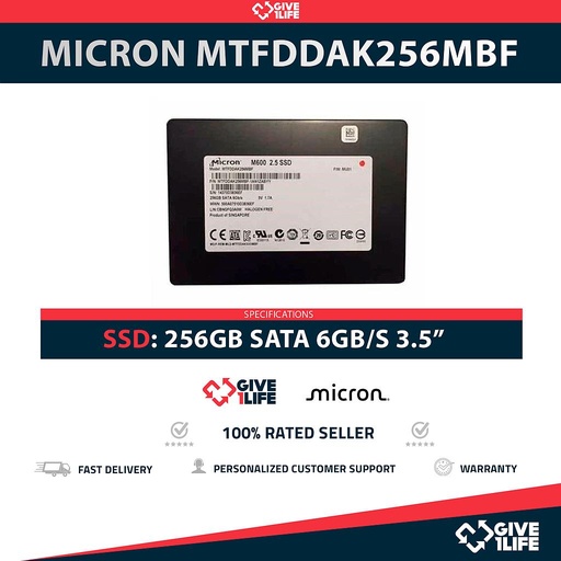 [1478] MICRON MTFDDAK256MBF SSD 256GB 2.5″ SATA 6GB/S