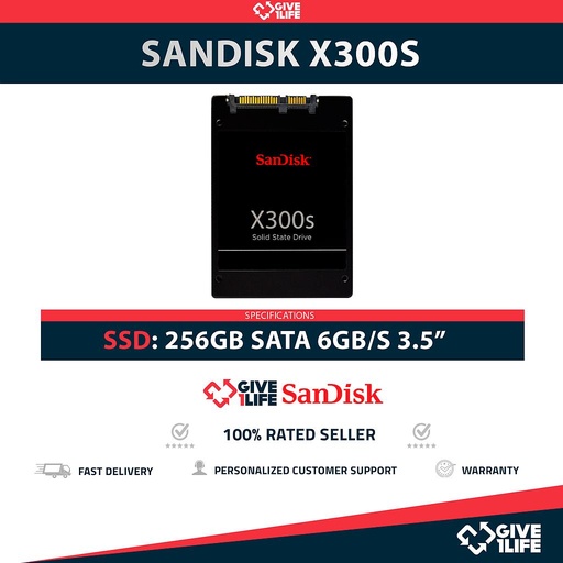 [1483] SANDISK X300S SSD 256GB 2.5″ SATA 6GB/S
