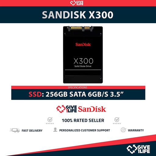 [1484] SANDISK X300 SSD 256GB 2.5″ SATA 6GB/S