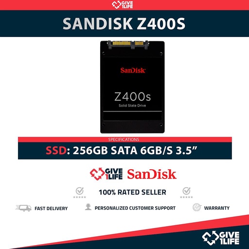 [1492] SANDISK Z400S SSD 256GB 2.5″ SATA 6GB/S