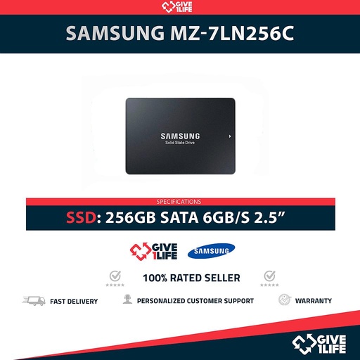 [1500] SAMSUNG MZ-7LN256C SSD 256GB 2.5″ SATA 6GB/S