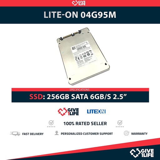 [1507] LITE-ON 04G95M SSD 256GB 2.5" SATA 6GB/S