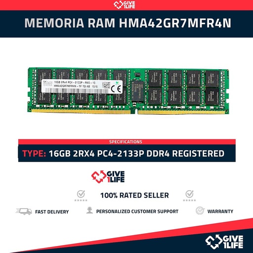 [071] 16GB 2Rx4 PC4-2133P DDR4 RAM REGISTRADA - ESPECIAL SERVIDOR