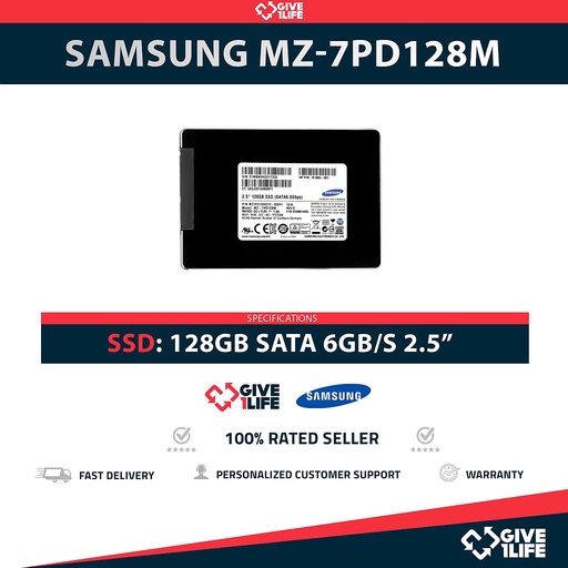 [1510] SAMSUNG MZ-7PD128M SSD 128GB 2.5" SATA 6GB/S