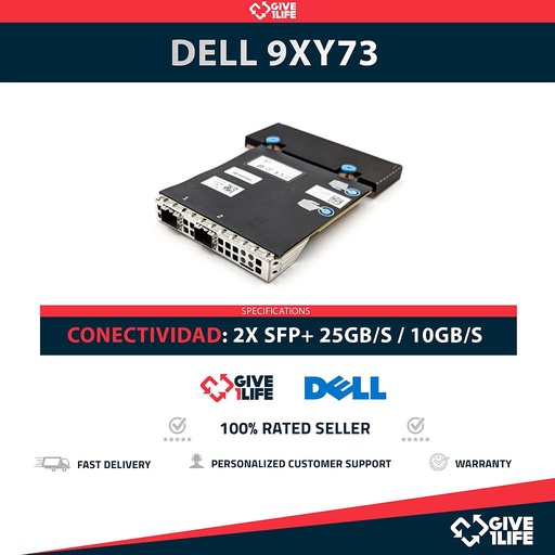 [1520] DELL Tarjeta de Red Daughter 9XY73 2x Puertos SFP+ 10GB/s / 25GB/s