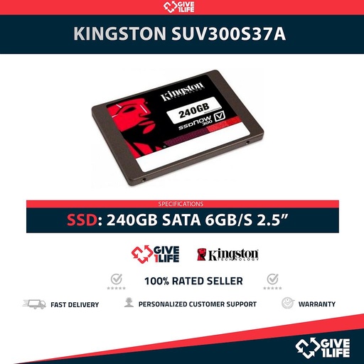 [1529] KINGSTON SUV300S37A SSD 240GB 2.5" SATA 6GB/S