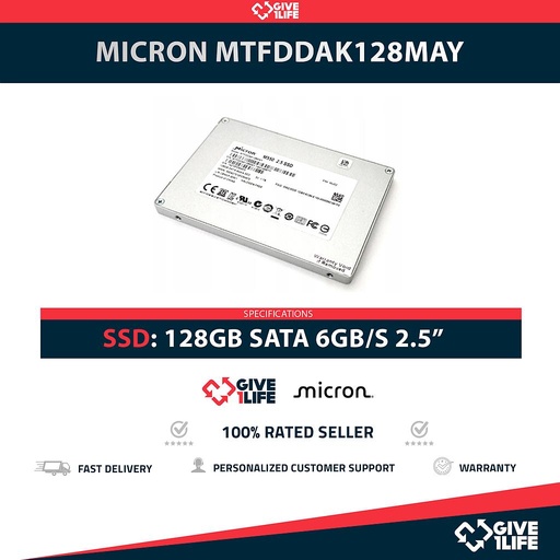 [1531] MICRON MTFDDAK128MAY SSD 128GB 2.5" SATA 6GB/S