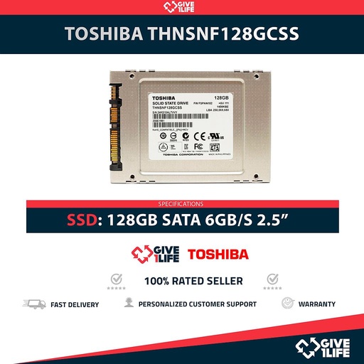 [1534] TOSHIBA THNSNF128GCSS SSD 128GB 2.5″ SATA 6GB/S