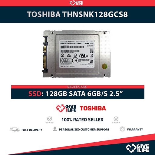 [1537] TOSHIBA THNSNK128GCS8 SSD 128GB 2.5″ SATA 6GB/S